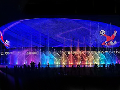 重庆龙兴足球场大型光影秀
